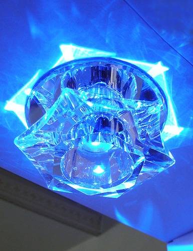 LED 아쿠아 매입 1W (크롬/청색)